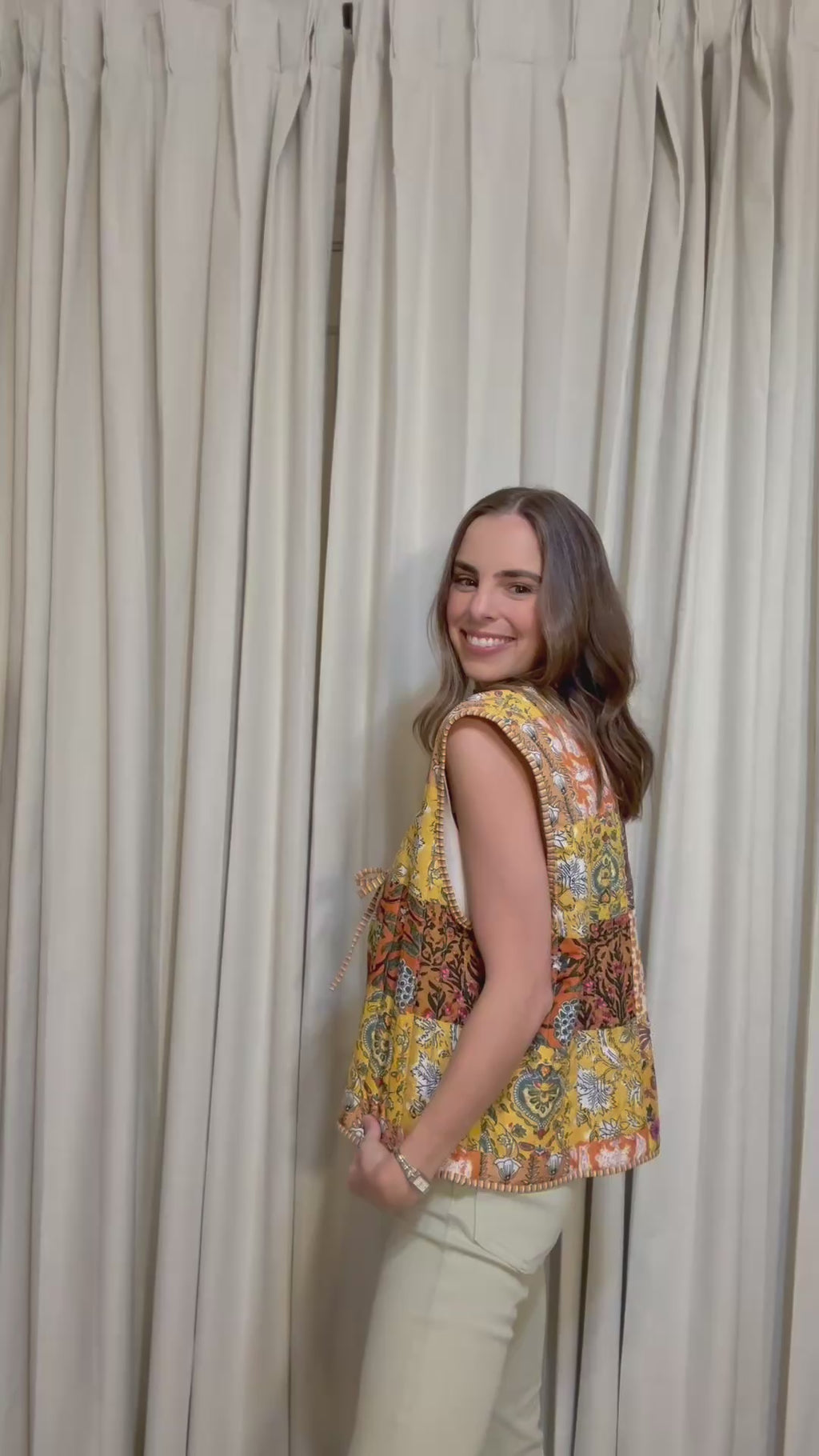 Multicolored Printed Vest