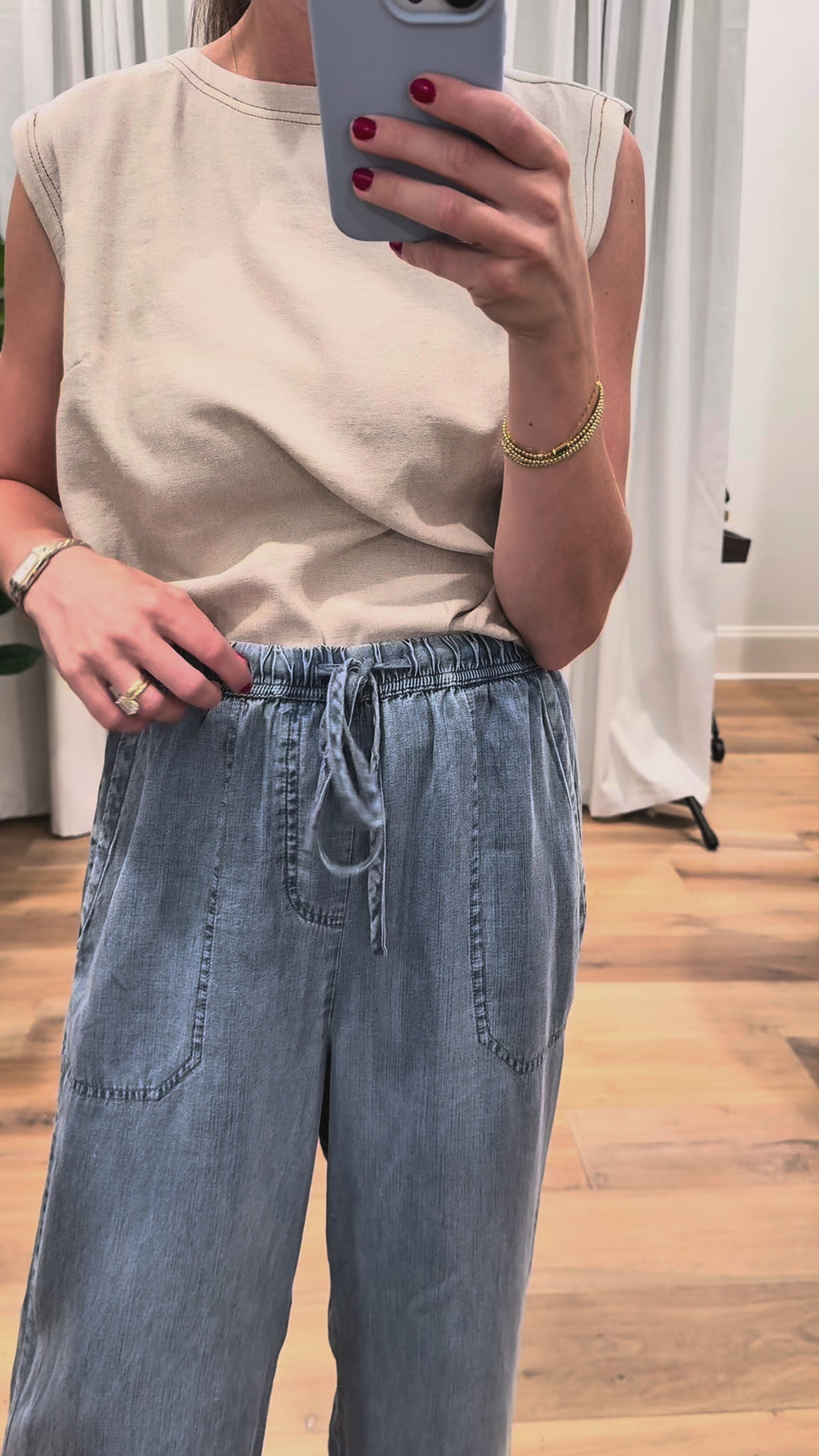 Drawstring Patch Pocket Pant