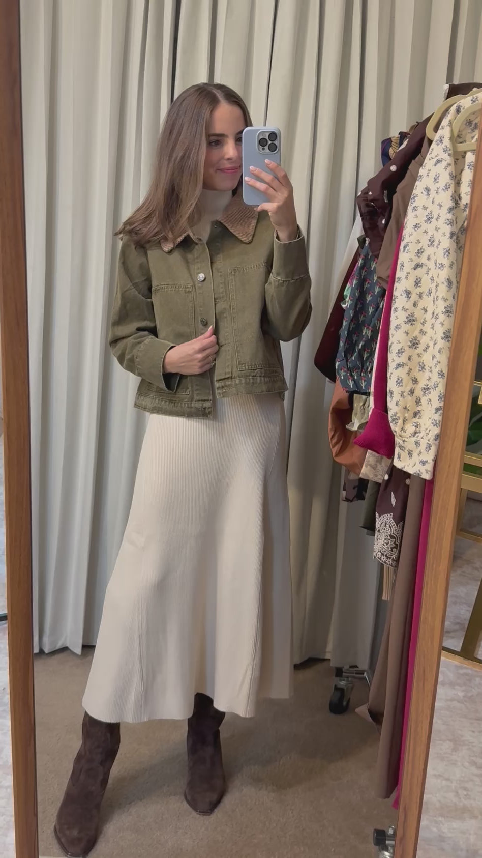 Washed Twill Denim Jacket