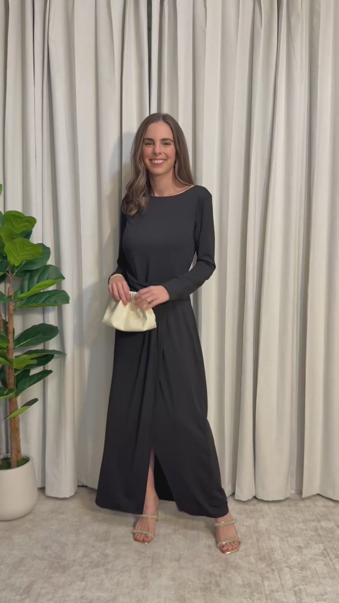 Asymmetrical Belted Dress