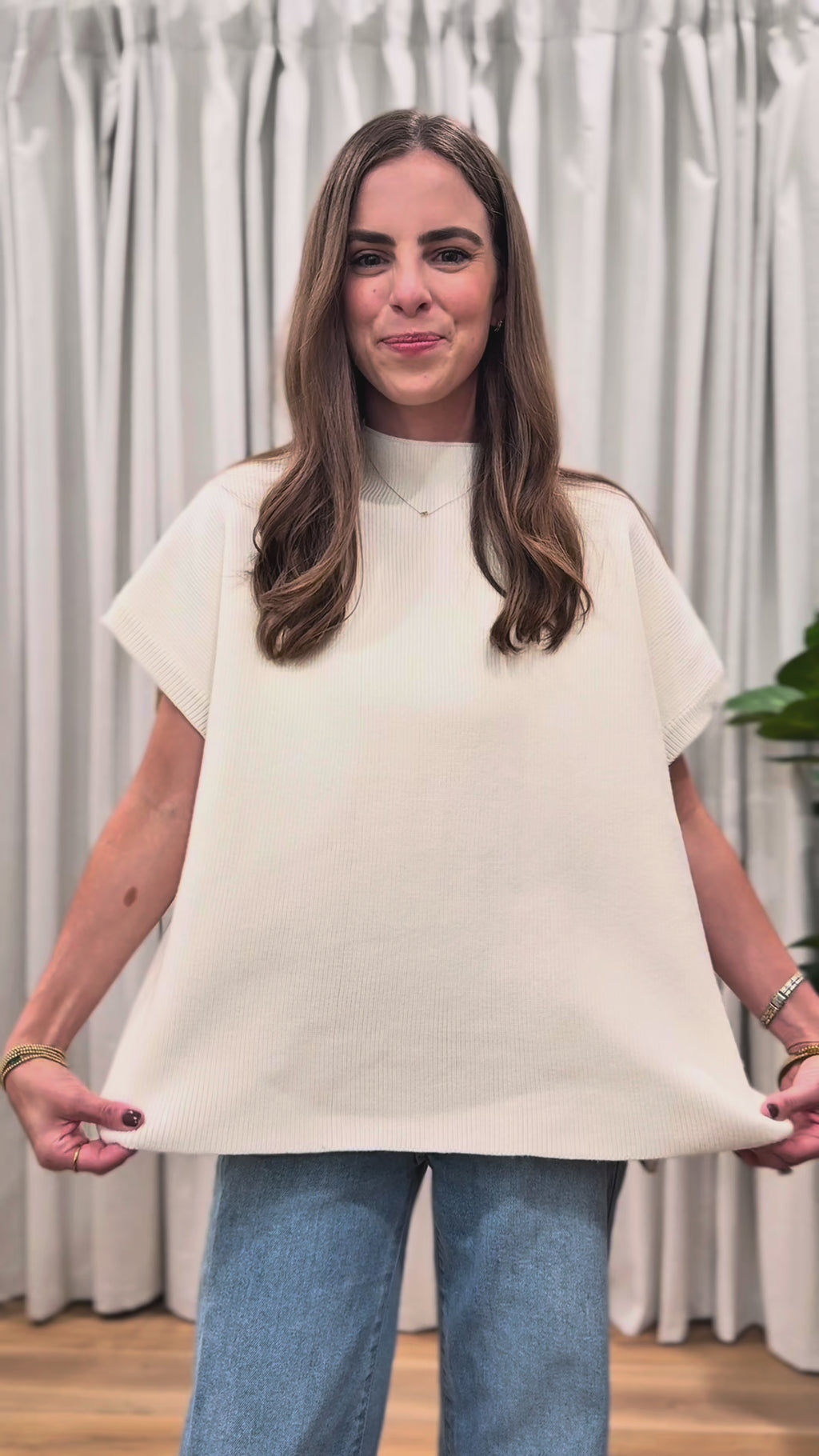 Mock Neck Sweater Top