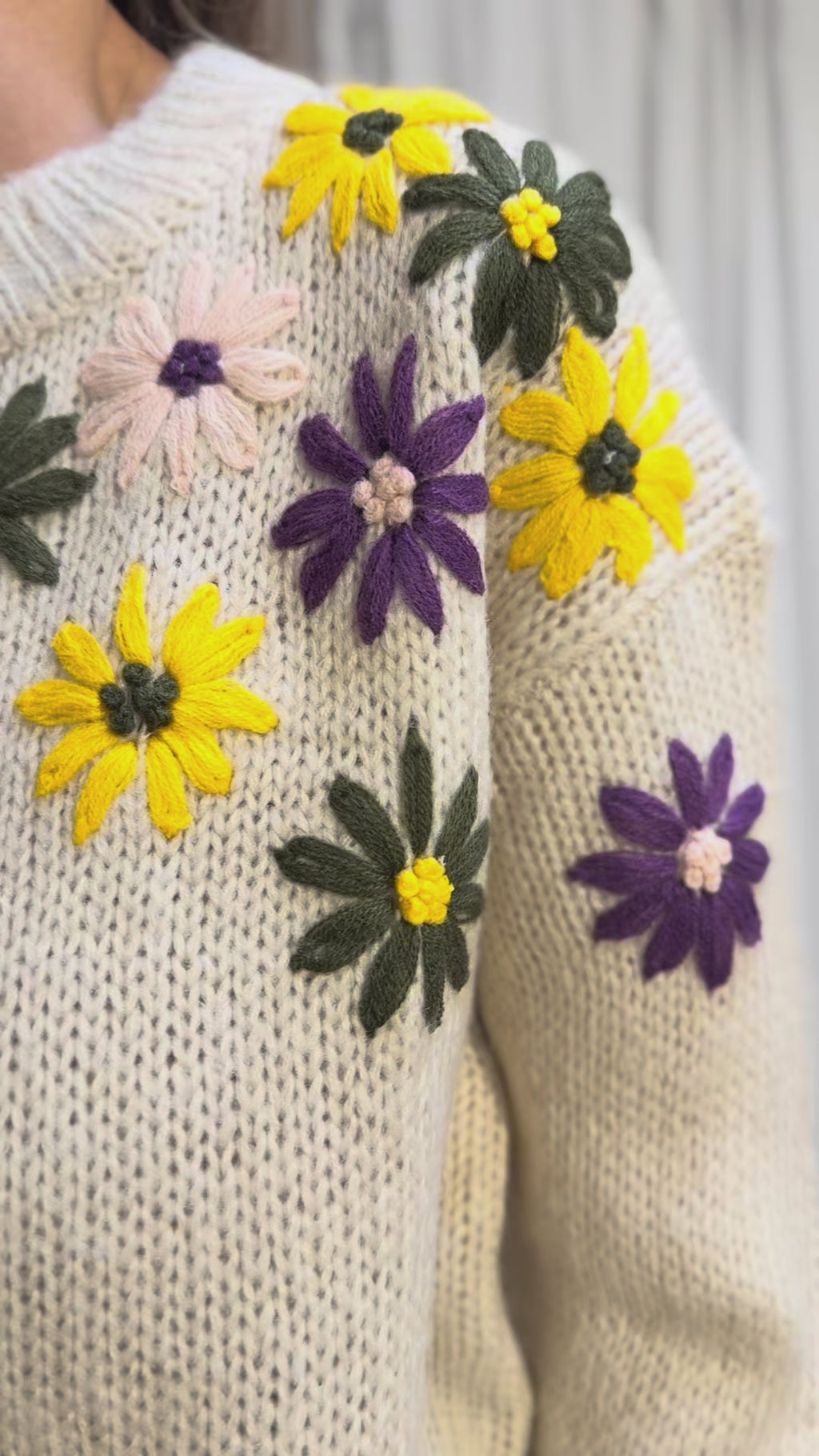 Floral Embroidered Sweater