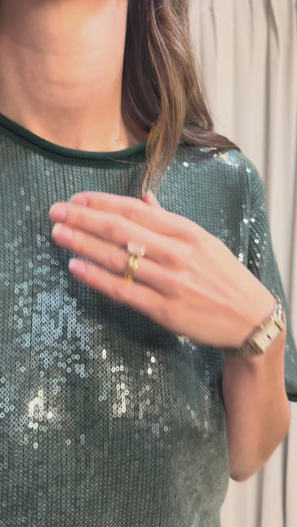 Sequin Green Top