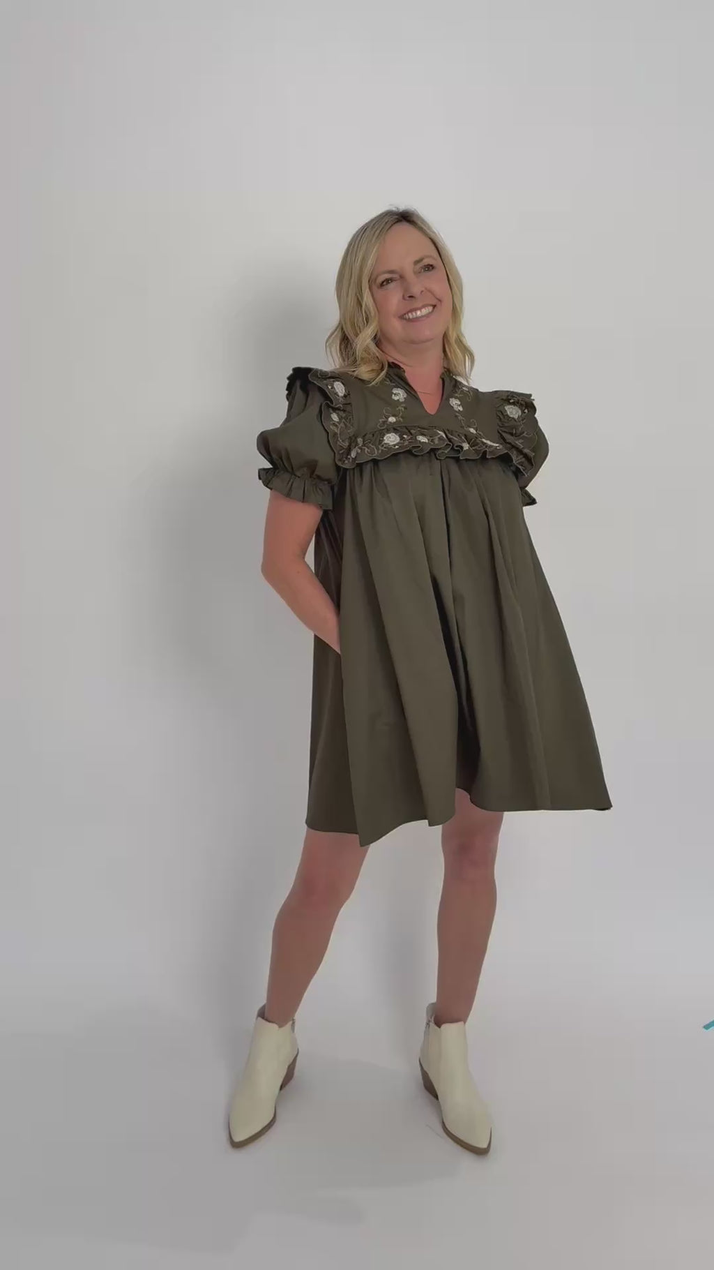 Sierra Olive Mini Dress
