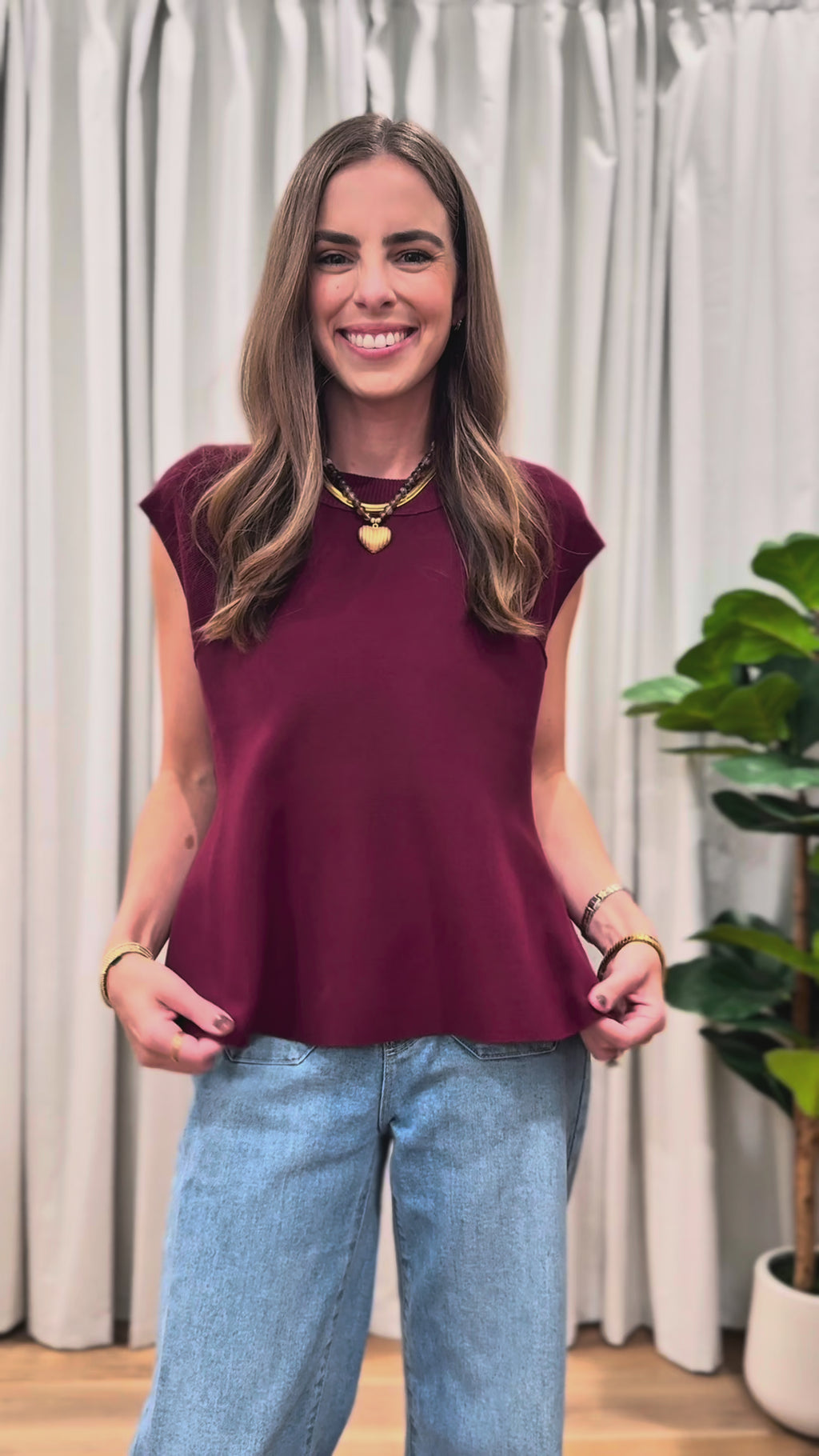 Flared Knit Top