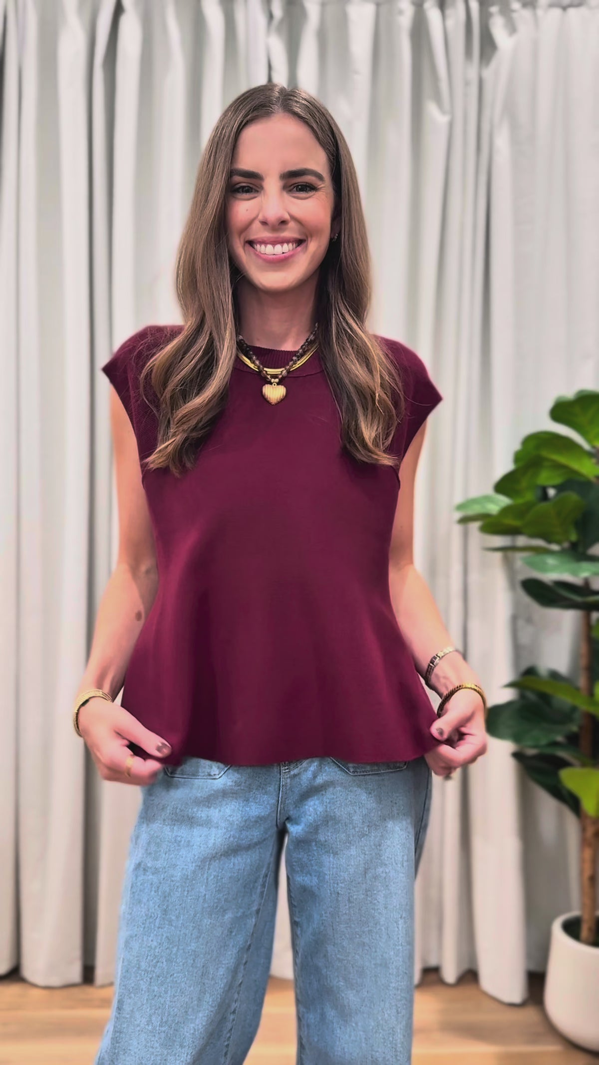 Flared Knit Top